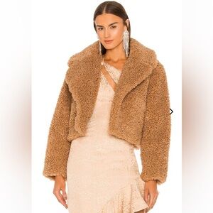 NEW Lovers + Friends Alexandria Faux Fur Jacket, Size L